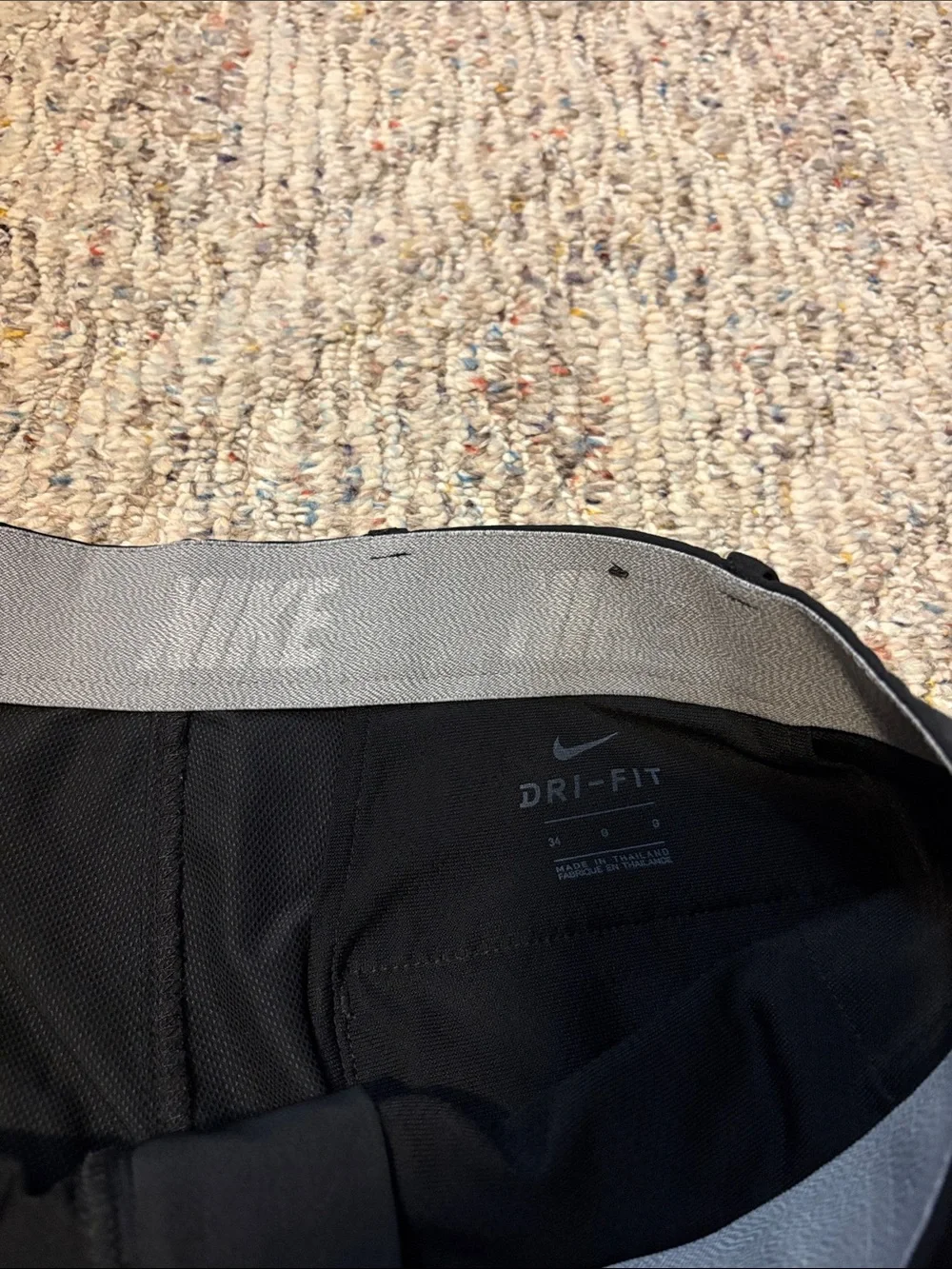 Nike Black Athletic Golf Shorts with Subtle Swoosh